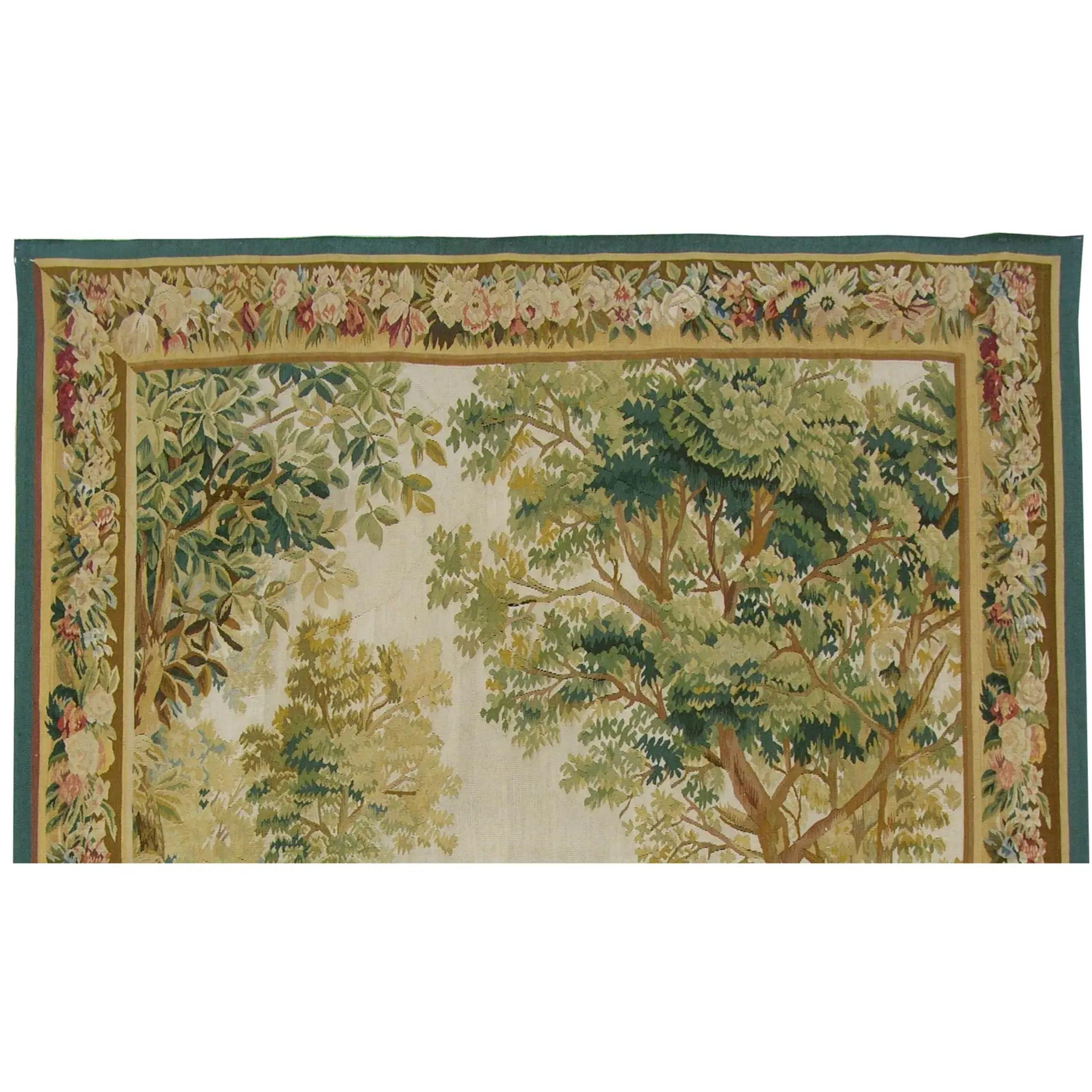 Empire Vintage Woven Outdoor Scene Tapestry 6.25X5.0 For Sale