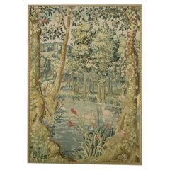 Vintage Woven Pond Tapestrty 7.35X5.45
