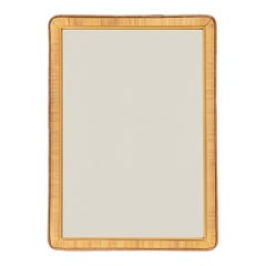 Vintage Woven Rattan Frame Mirror