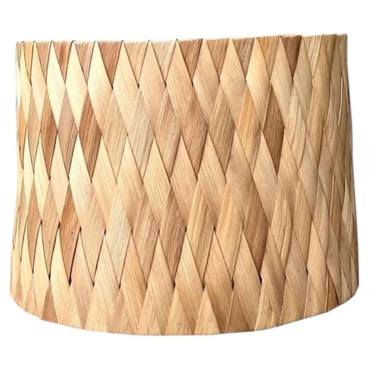 Vintage Woven Rattan Lampshade