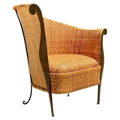 Vintage Geflochtener Rattan Sessel