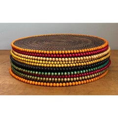 Vintage Geflochtene Rattan-Platzdeckchen - 10er-Set