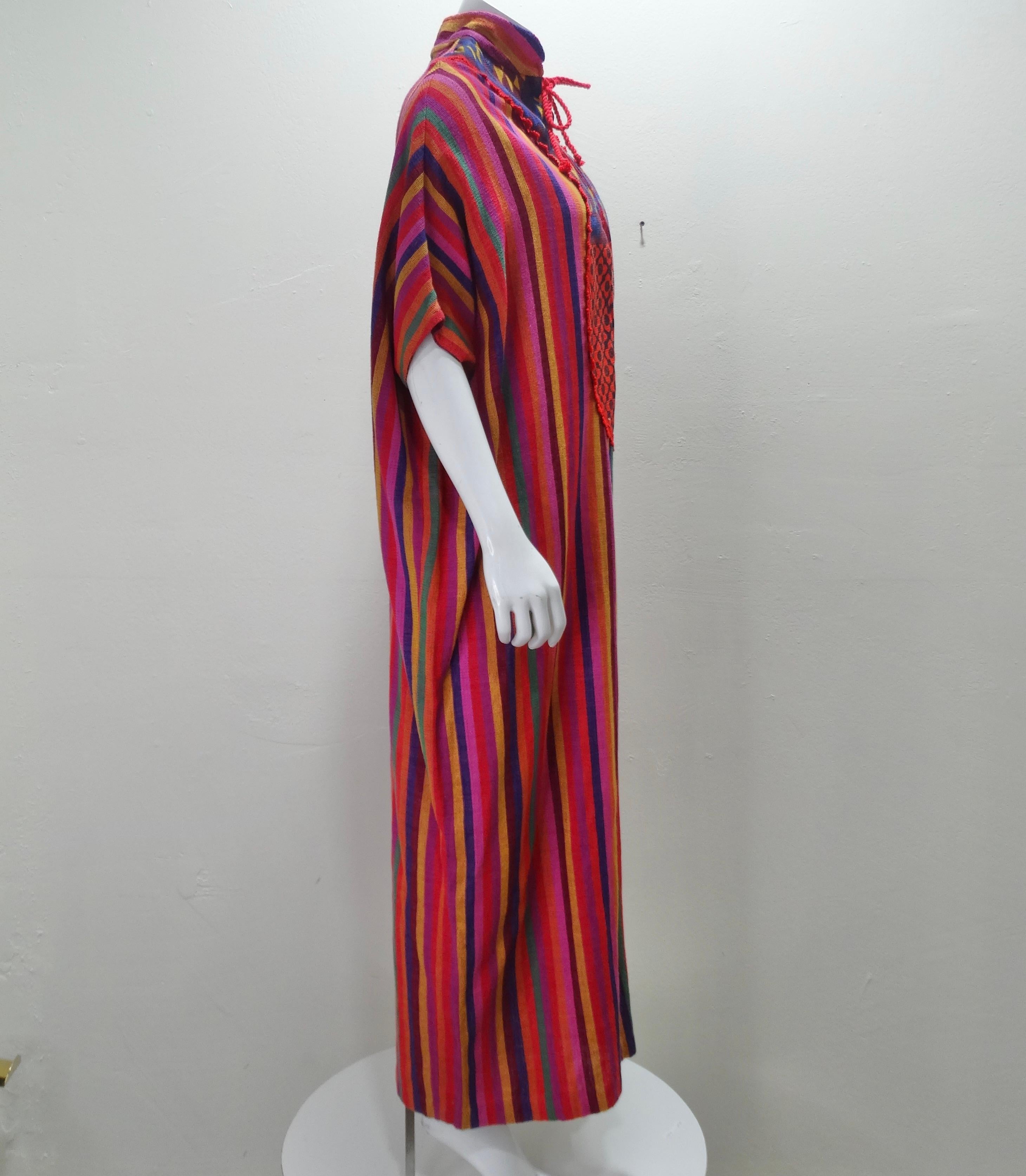 Vintage Woven Rikma Kaftan In Good Condition For Sale In Scottsdale, AZ