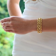 Vintage Woven Rope Bracelet Set in 18k Rose Gold