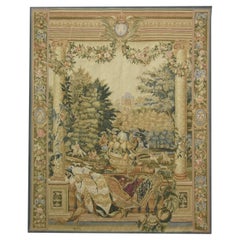 Vintage Woven Scene Tapestry 5.8X5.0