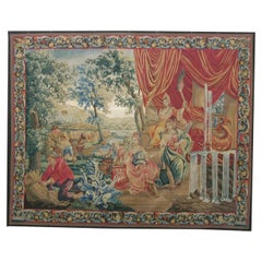 Vintage Woven Scene Tapestry 6.9X5.5