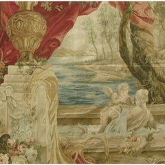 Vintage Woven Scene Tapestry 7.7X6.5