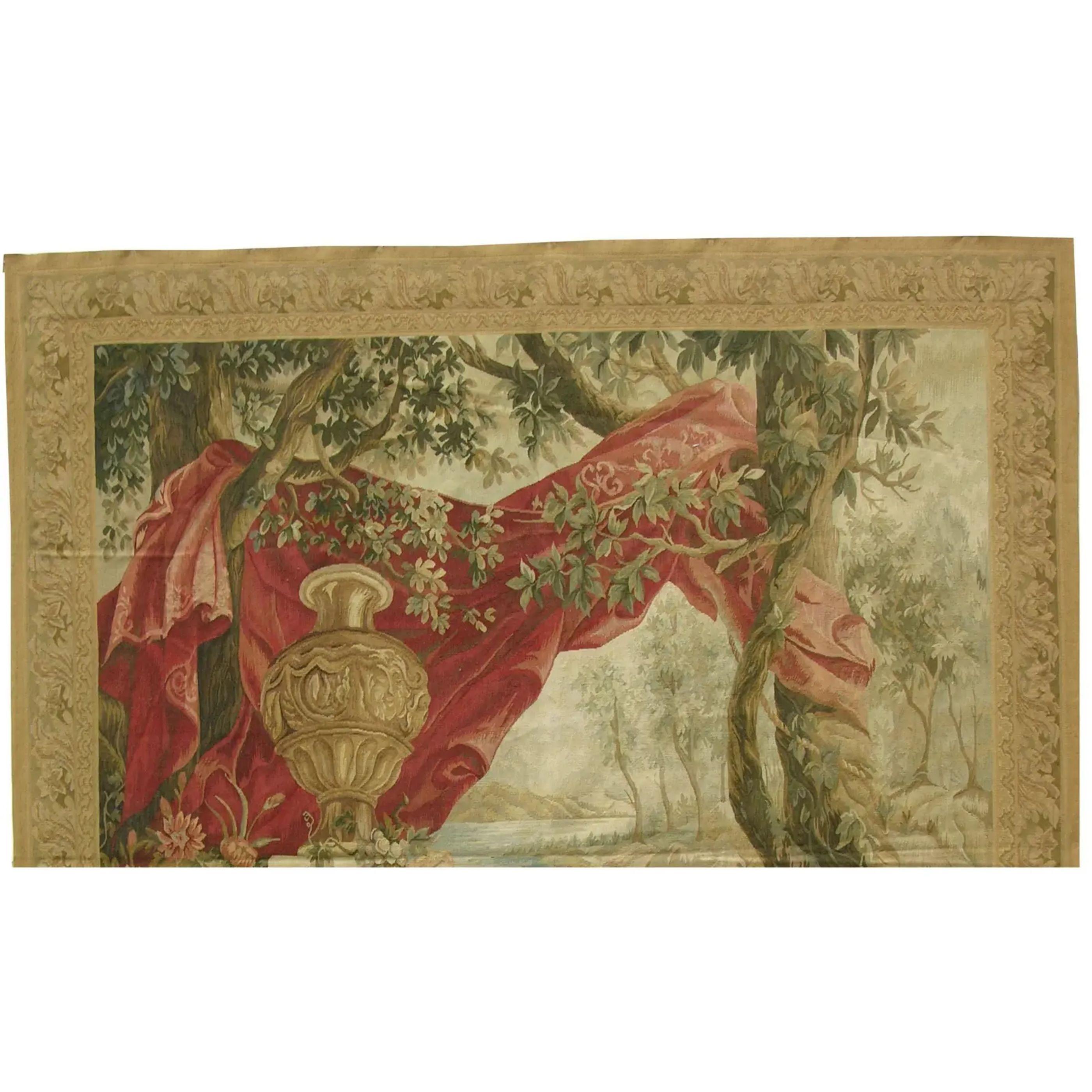Empire Vintage Woven Scene Tapestry 7.7X6.5 For Sale