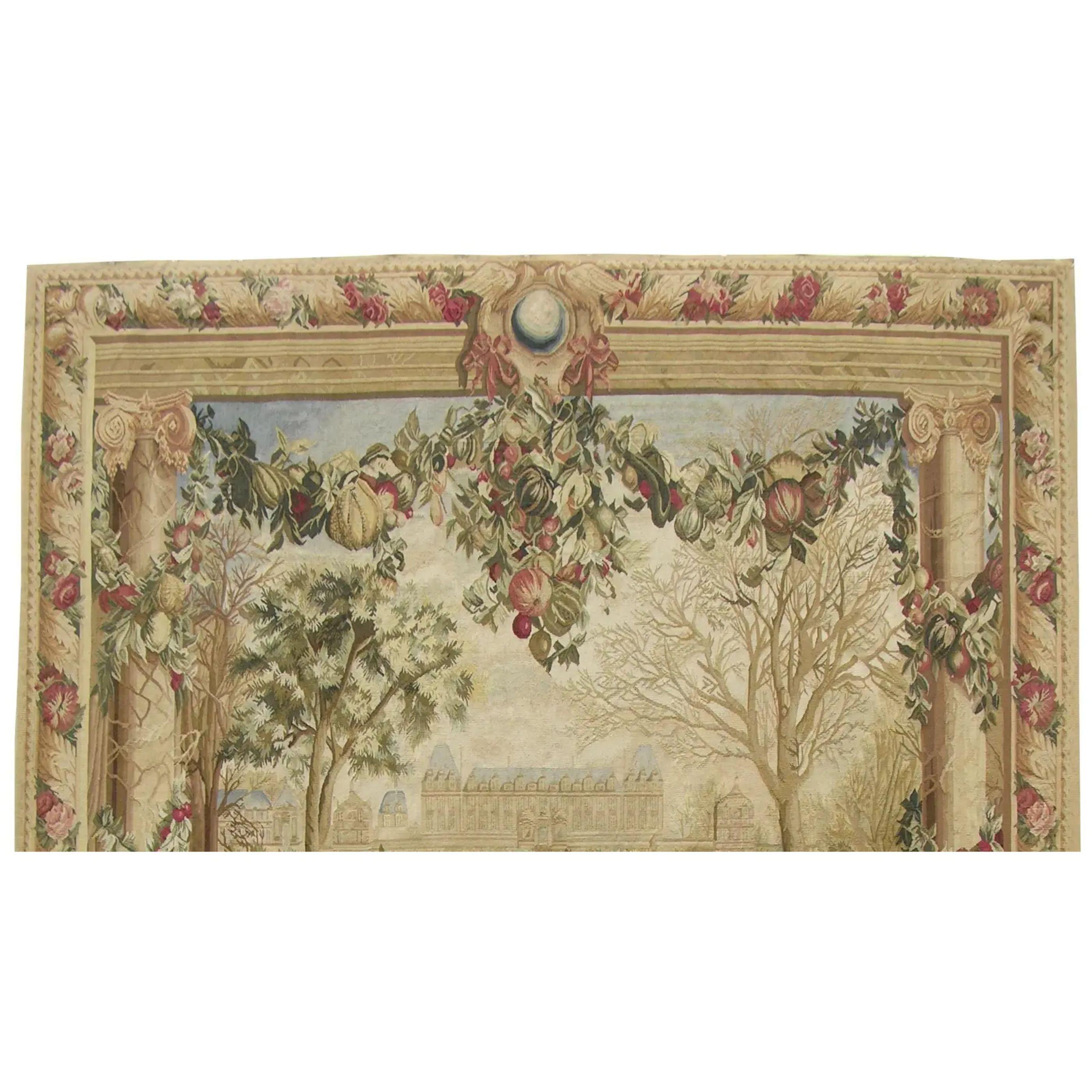 Empire Vintage Woven Scene Tapestry 7.7X6.55 For Sale