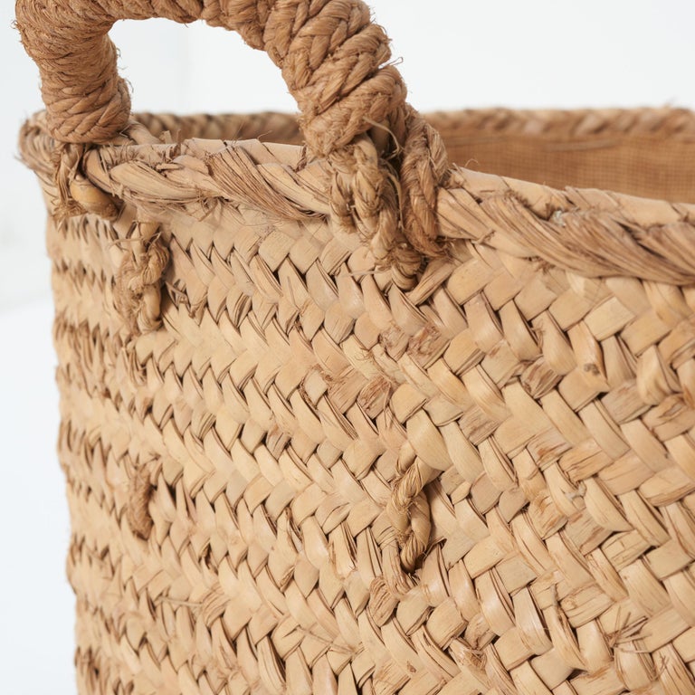 Vintage Woven Spanish Fruit Basket with Natural Fibers at 1stdibs