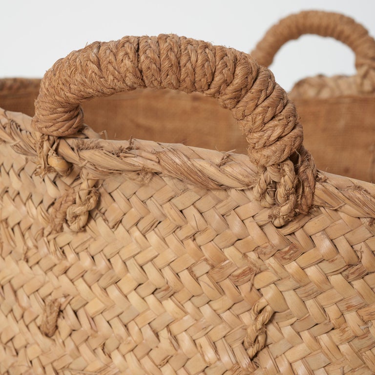 Vintage Woven Spanish Fruit Basket with Natural Fibers at 1stdibs