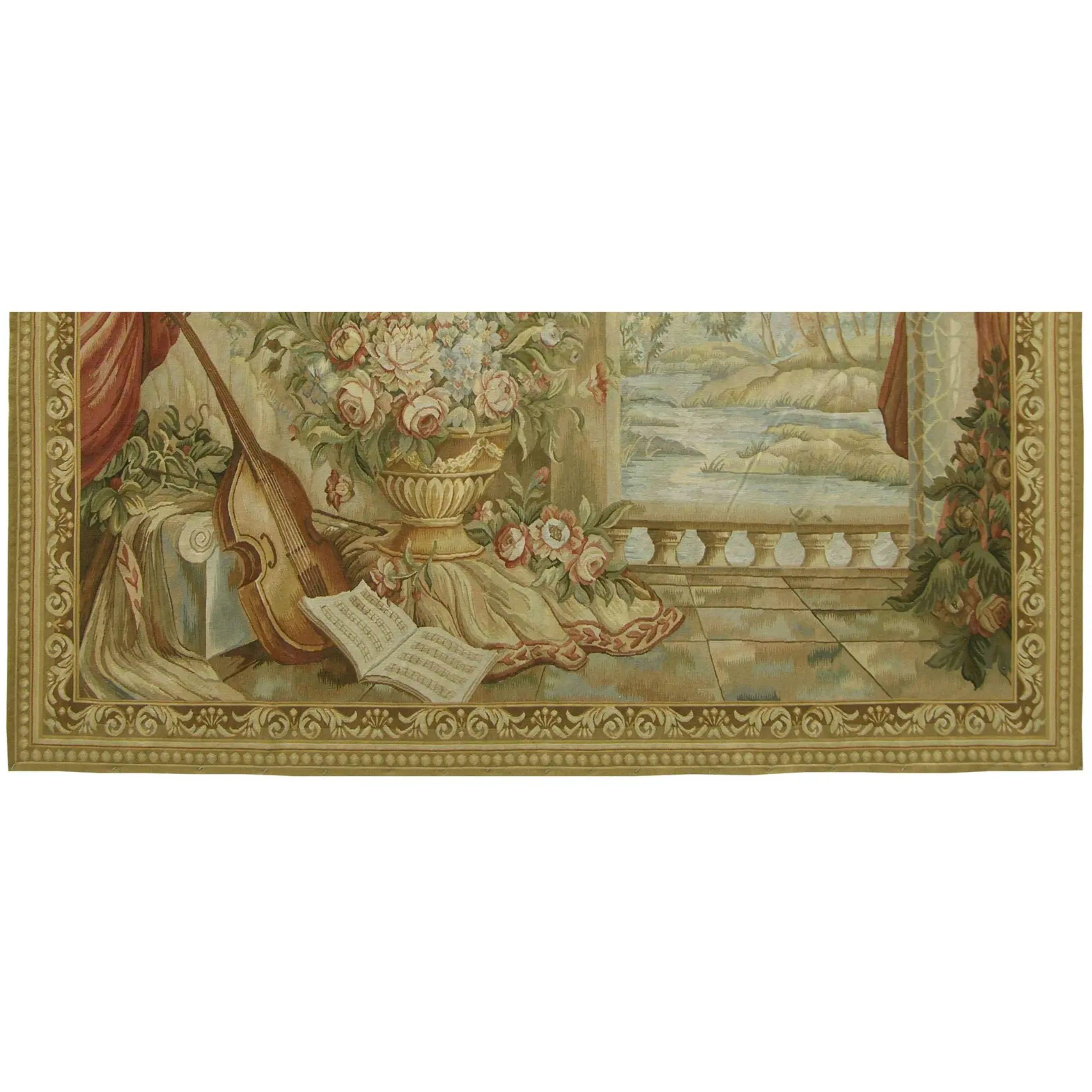 Unknown Vintage Woven Still Life Tapestry 7.0X5.65 For Sale