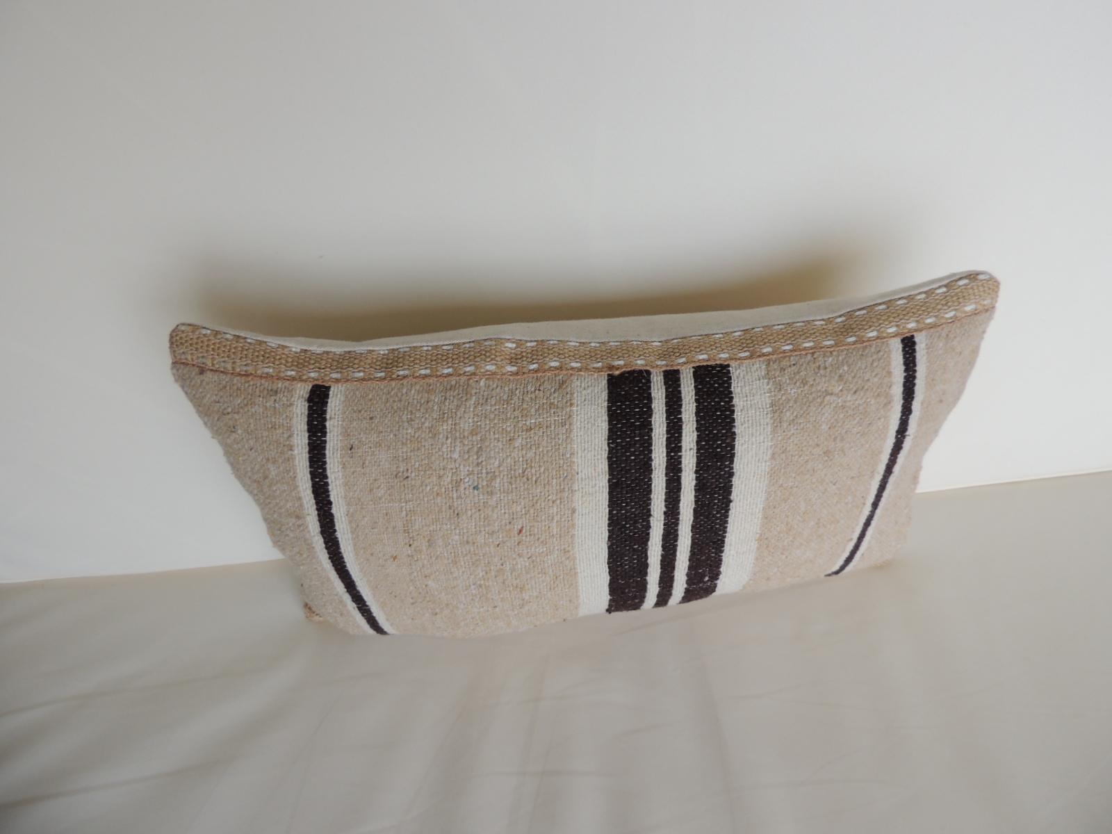Hand-Crafted Vintage Woven Tribal Artisanal Textile Decorative Lumbar Pillow