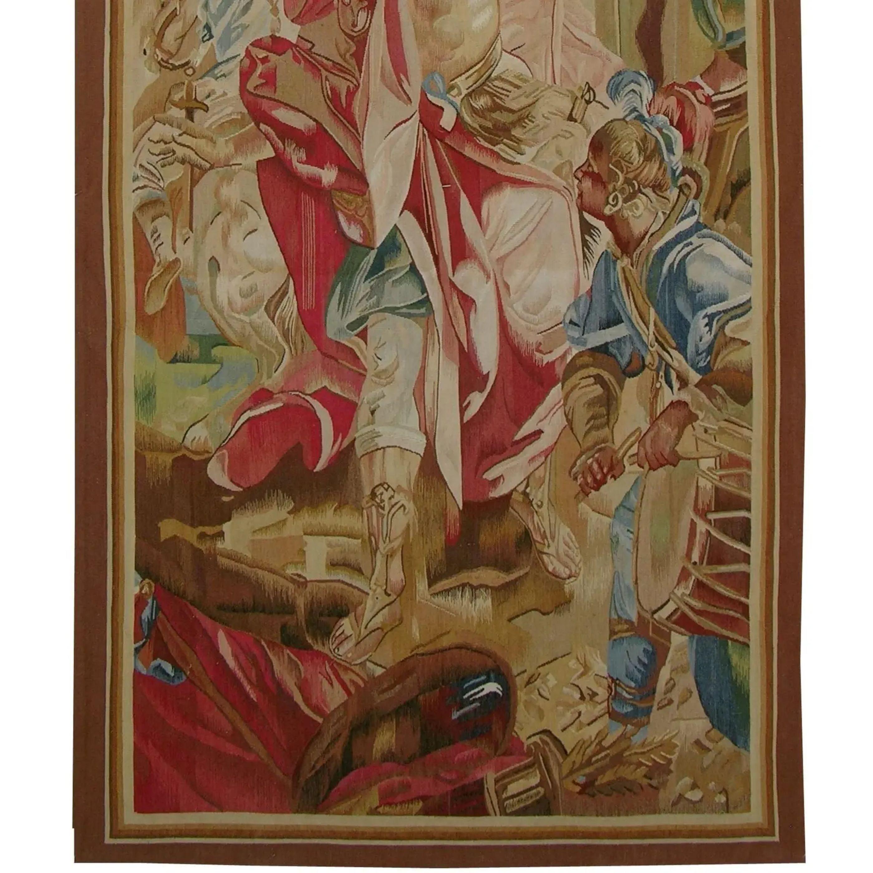 Empire Vintage Woven Warrior Scene Tapestry 8.0X3.6 For Sale