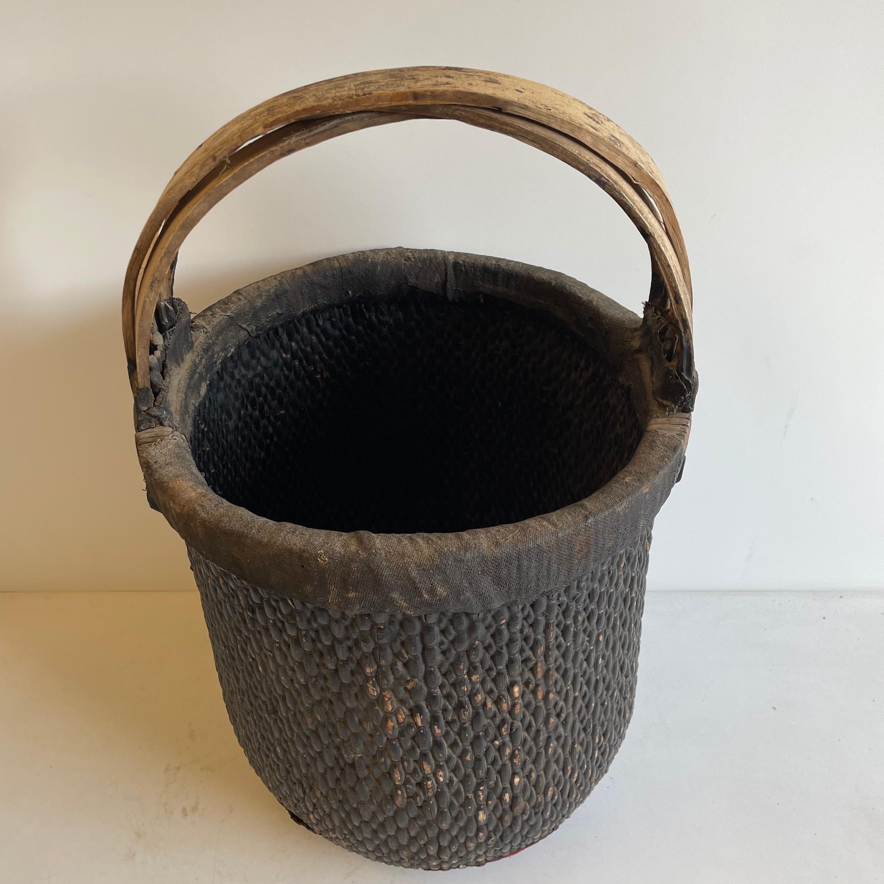 vintage basket with handle