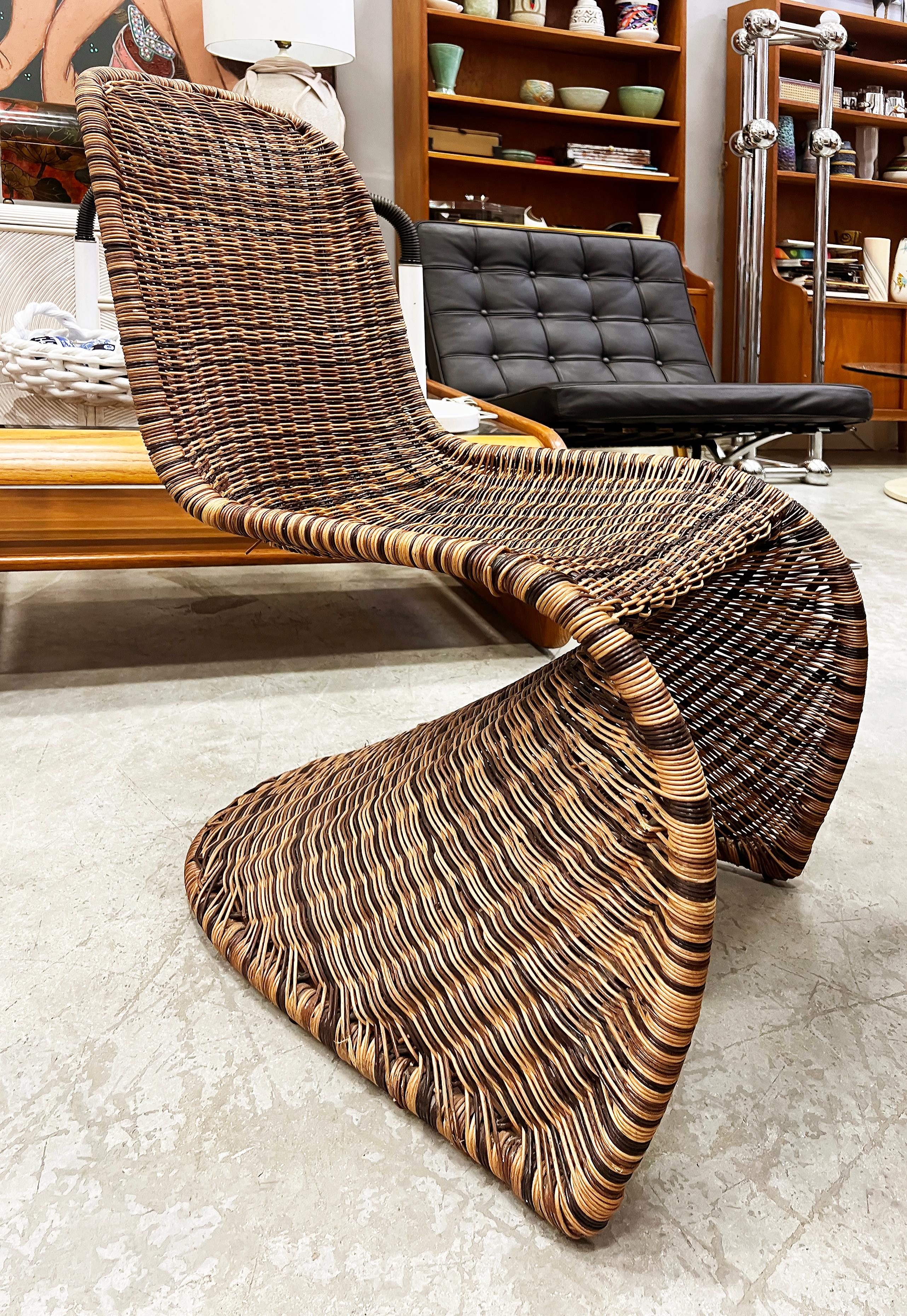 wicker panton chair