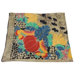 Vintage Woven Wool Red and Gold Shawl or Cloth