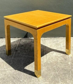 Vintage Wrapped Grasscloth Game Table