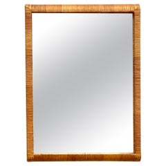 Vintage Wrapped Rattan Mirror