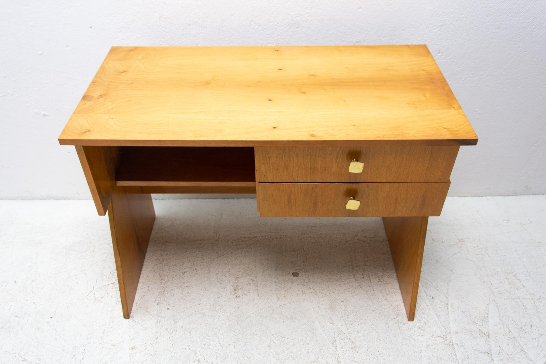 Wood Vintage Writing Desk, 1970's, Czechoslovakia