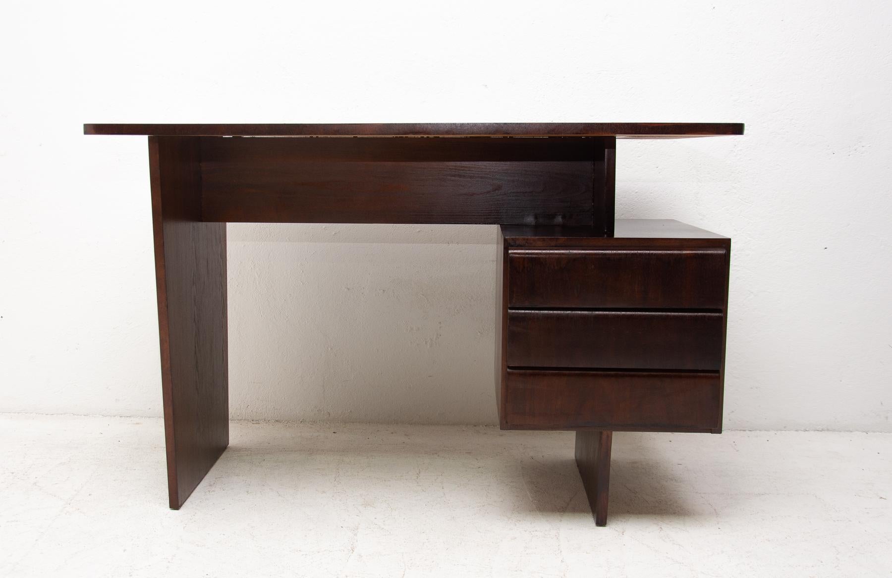 Vintage Writing Desk by Bohumil Landsman, 1970s, Czechoslovakia In Good Condition In Prague 8, CZ