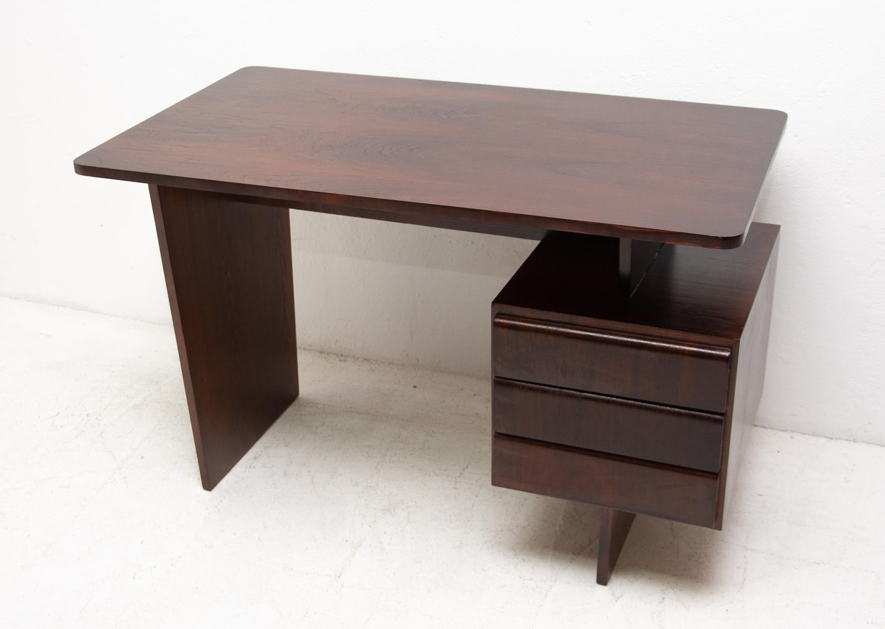 Wood Vintage Writing Desk by Bohumil Landsman, 1970s, Czechoslovakia