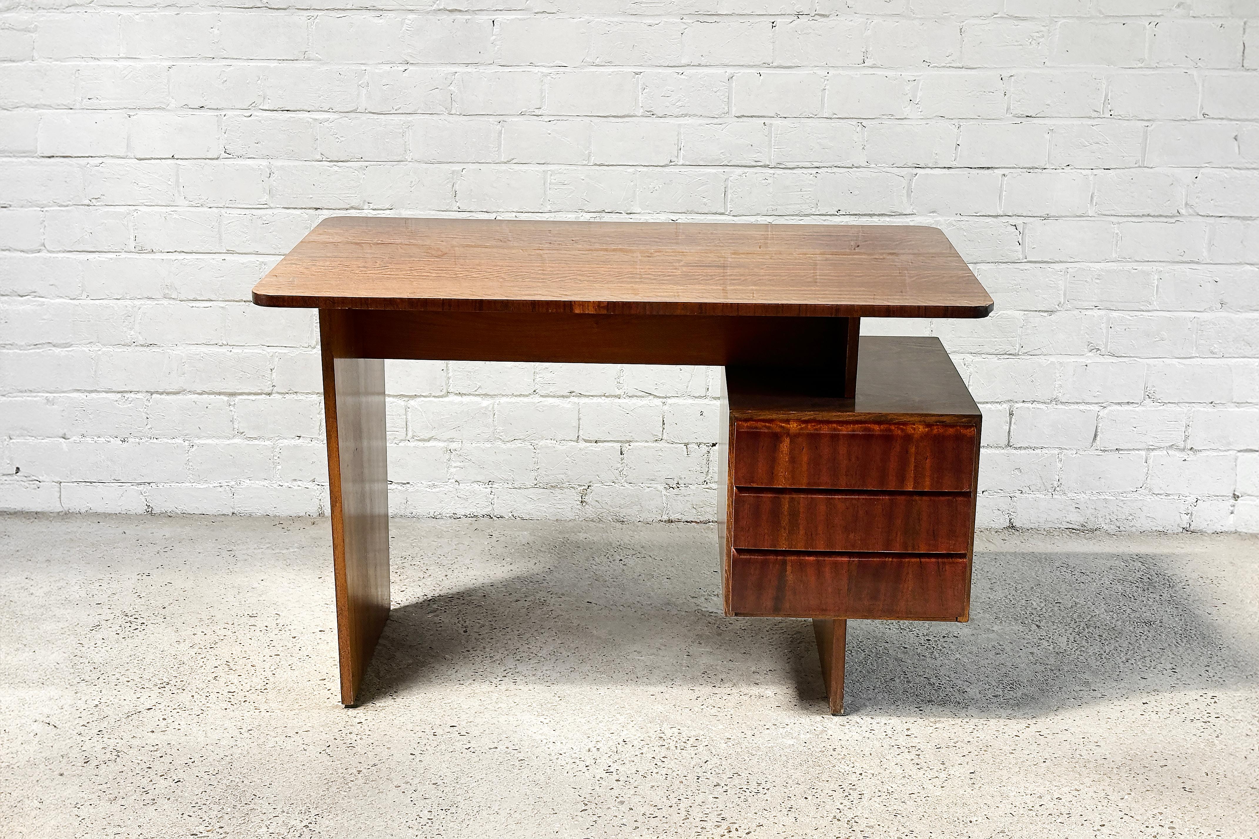 Czech Vintage Writing Desk by Bohumil Landsman, 1970s For Sale