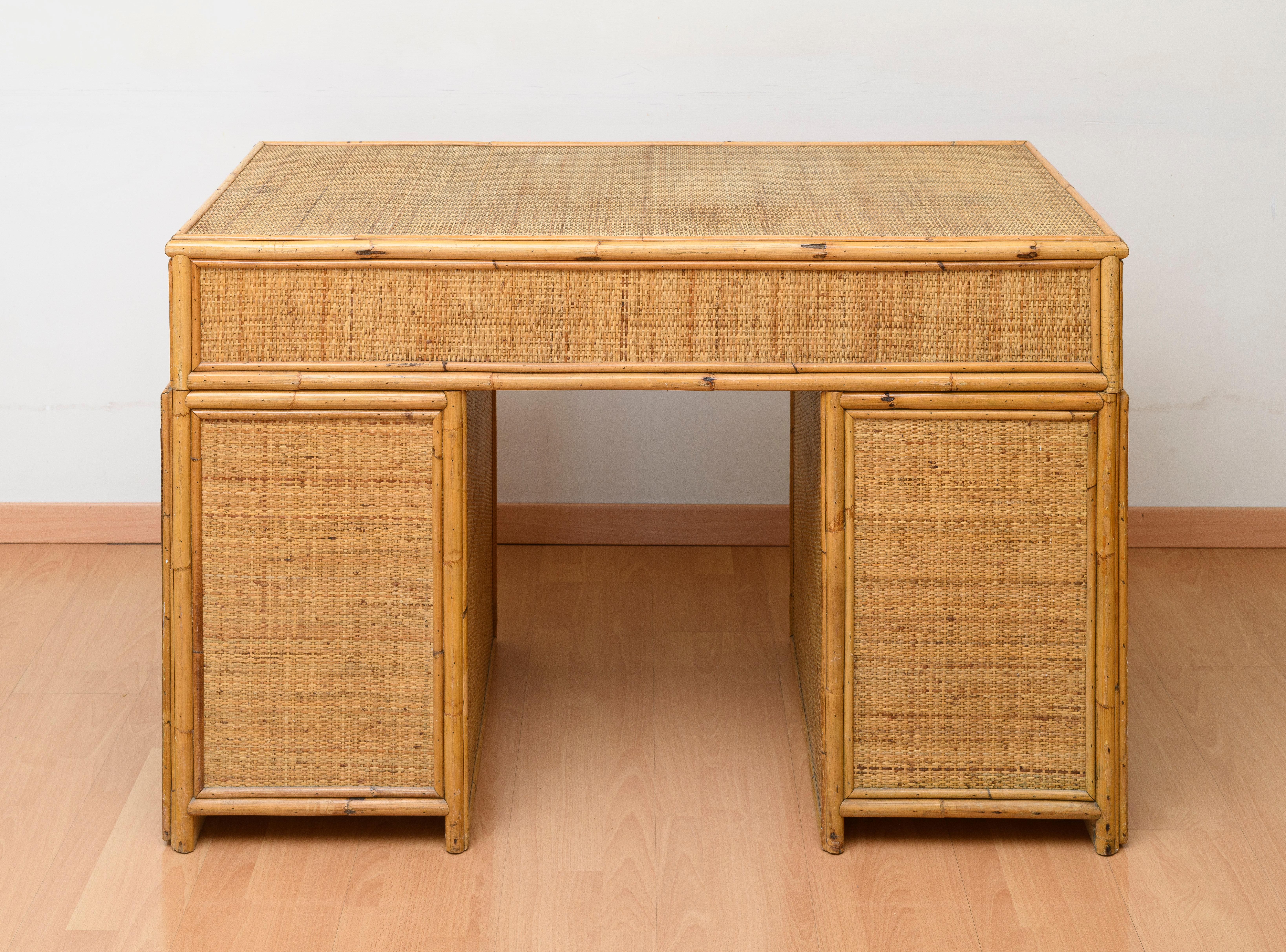Vintage Writing Desk by Vivai del Sud, Italy, 1980s 11