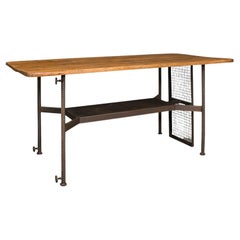 Retro Writing Desk, English, Steel, Victorian Pine, Shop Retail, Display Table