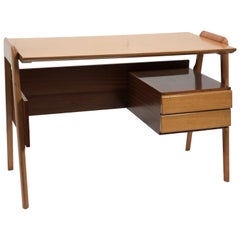 Vintage Writing Desk in Mahogany, Italian Manufacture, 1950s