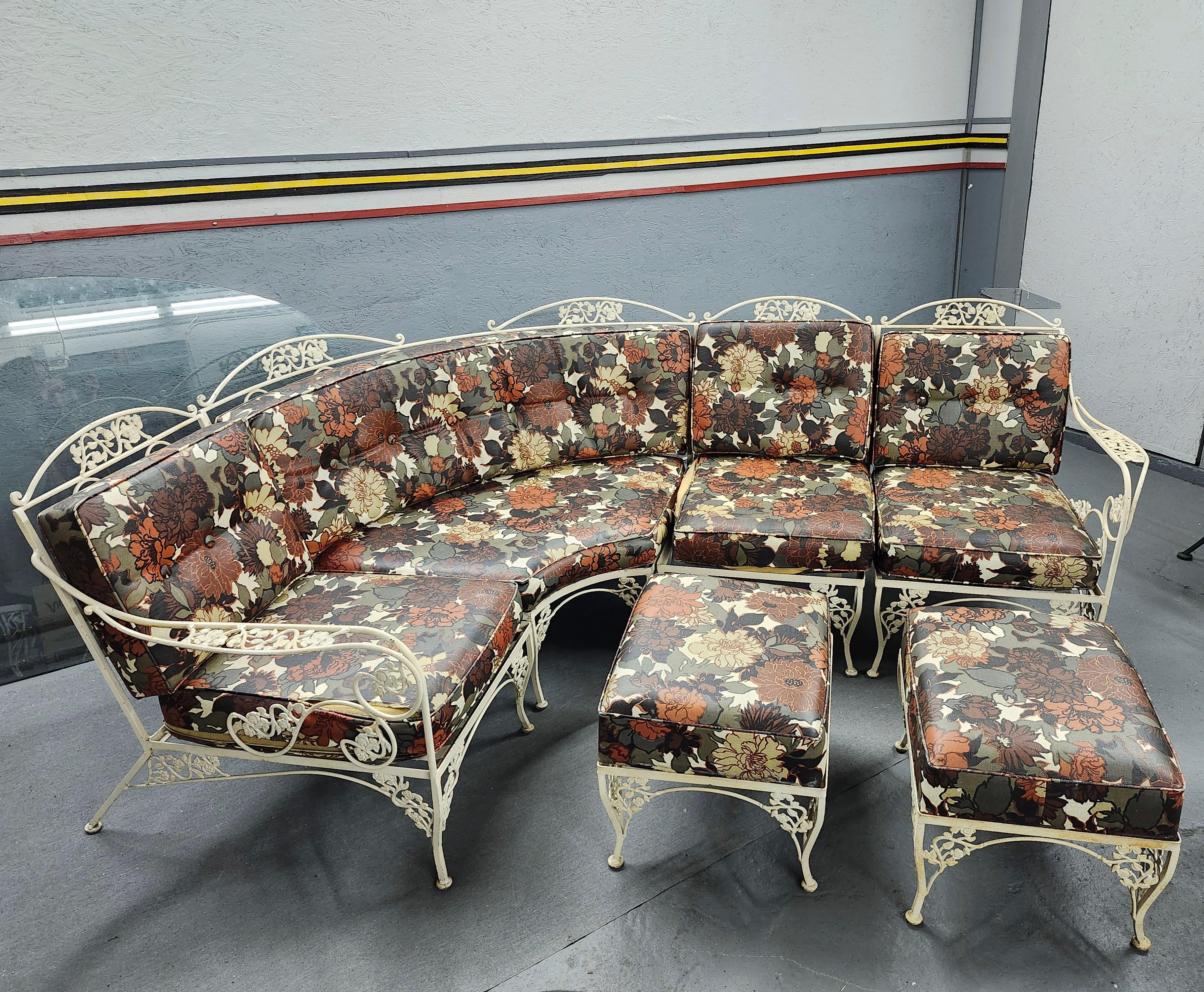 Vintage Wrought Irom Patio and Garden Seating In Good Condition For Sale In Cumberland, RI