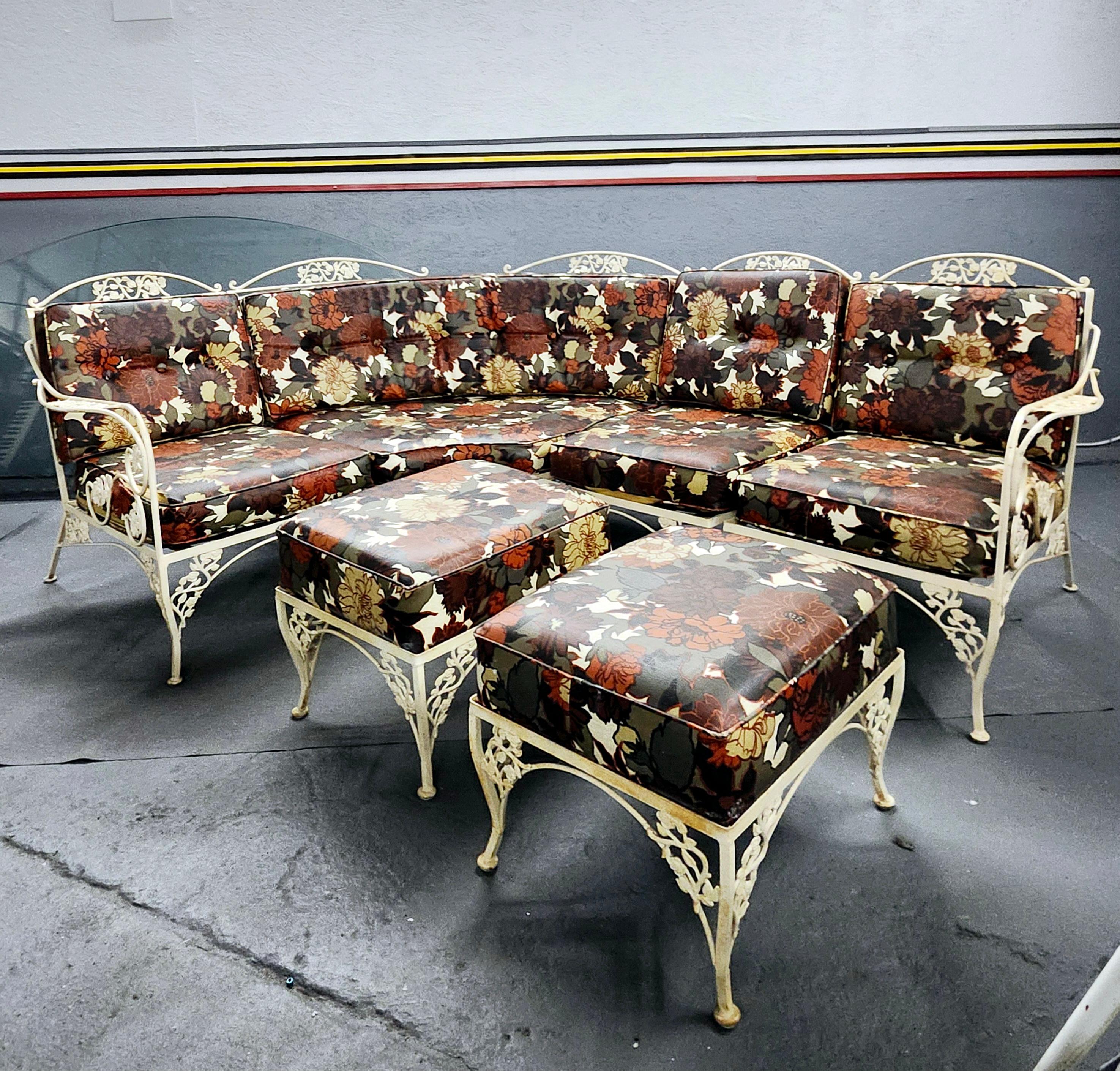 Vintage Wrought Irom Patio and Garden Seating For Sale 3