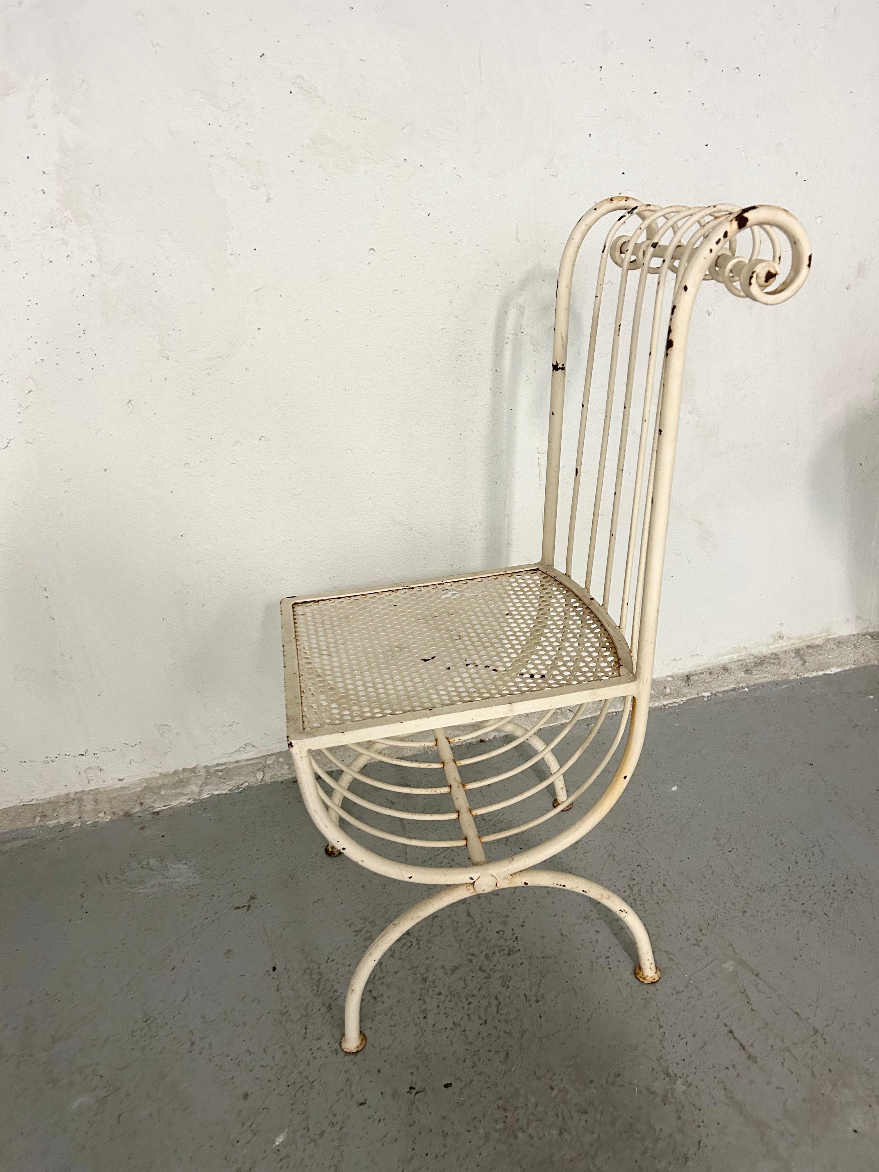 Vintage Wrought Iron Accent Chair For Sale 19