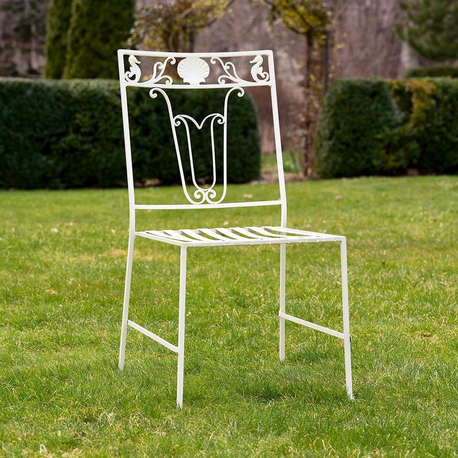 American Vintage Wrought-iron and Glass Dining Set For Sale