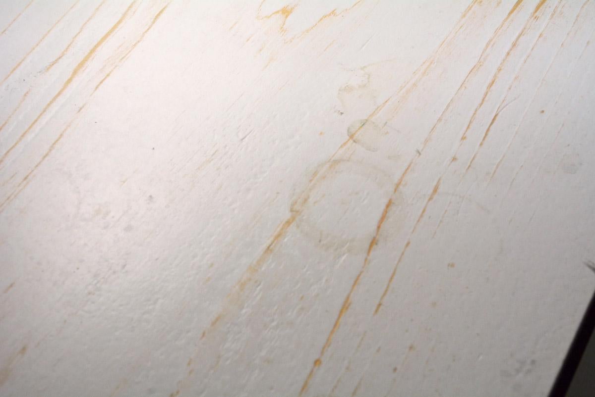 Modern Vintage Wrought Iron and Wood Console Table