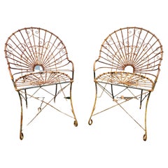 Vintage Schmiedeeisen Stühle Ein Paar von Wireworks