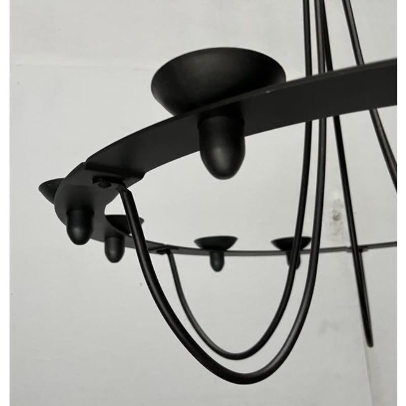 Vintage Wrought Iron Chandelier Candleholder by Ehlén Johansson for Ikea, 1990s For Sale 5