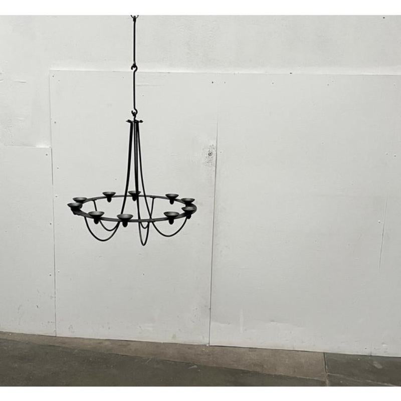 Vintage Wrought Iron Chandelier Candleholder by Ehlén Johansson for Ikea, 1990s For Sale 10