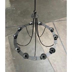 Chandelier vintage en fer forgé par Ehlén Johansson pour Ikea, années 1990