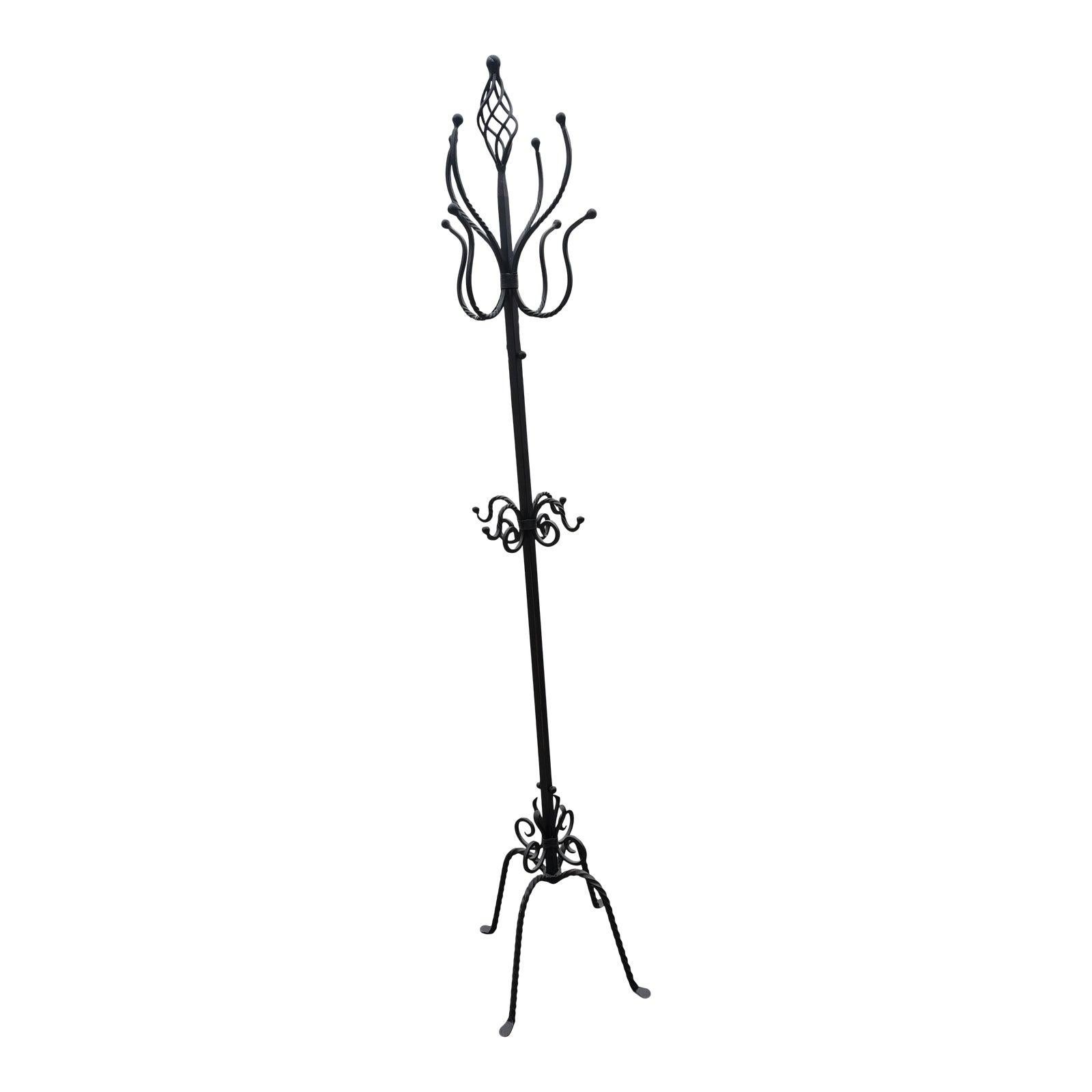 Vintage Wrought Iron Coat Rack Coat Tree