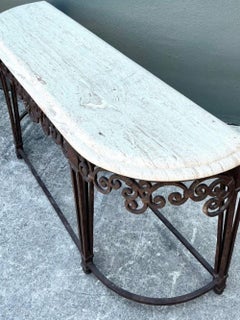 Vintage Wrought Iron Console Table