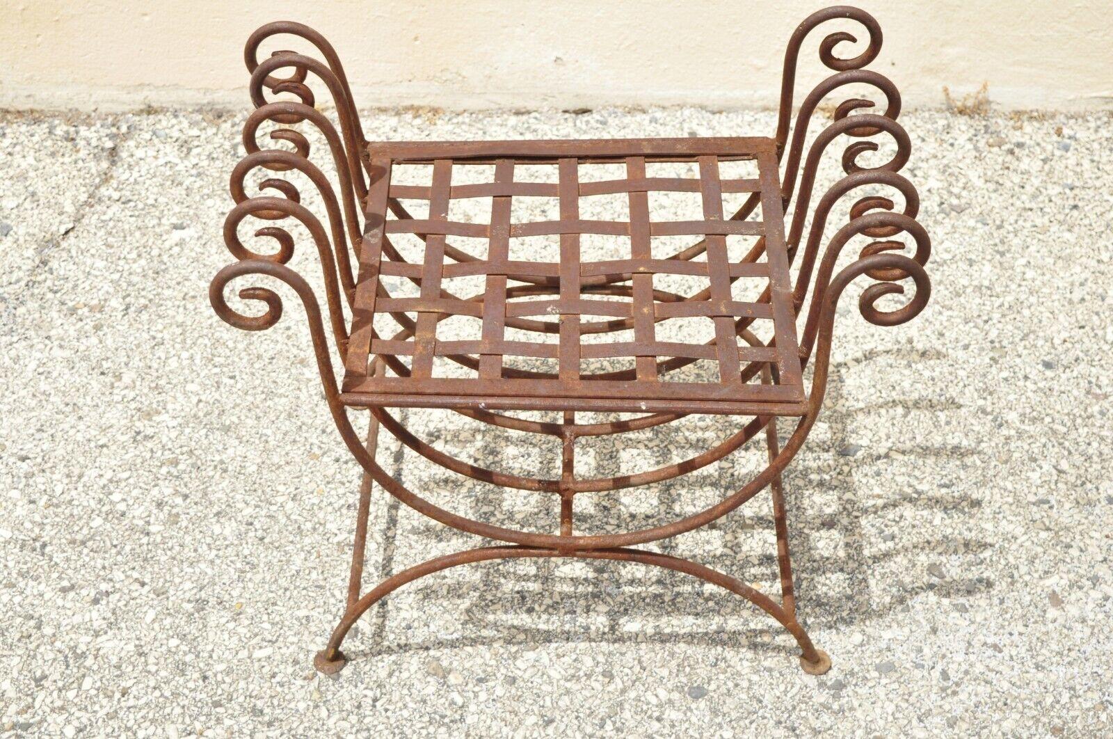 wrought iron bench vintage