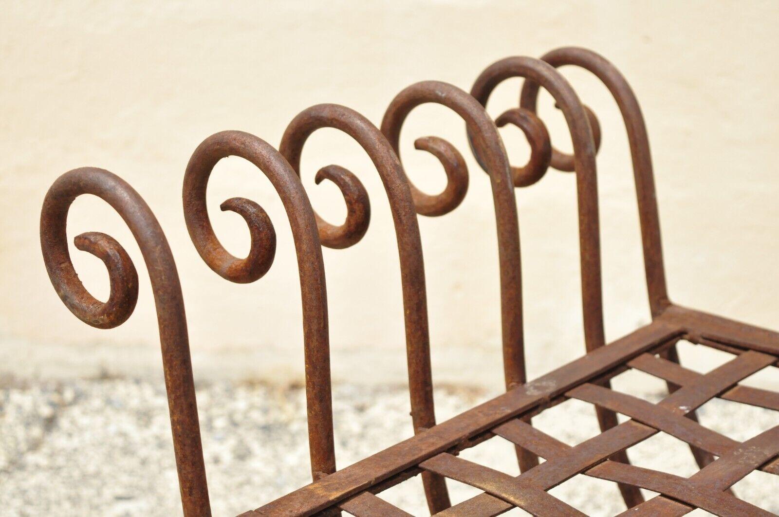 wrought iron bench vintage