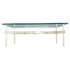 Mesa de centro vintage de diseño de hierro forjado cristal de fundición pieza única