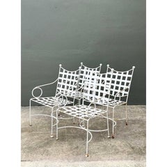 Vintage Wrought Iron Dining Chairs After Papperzini