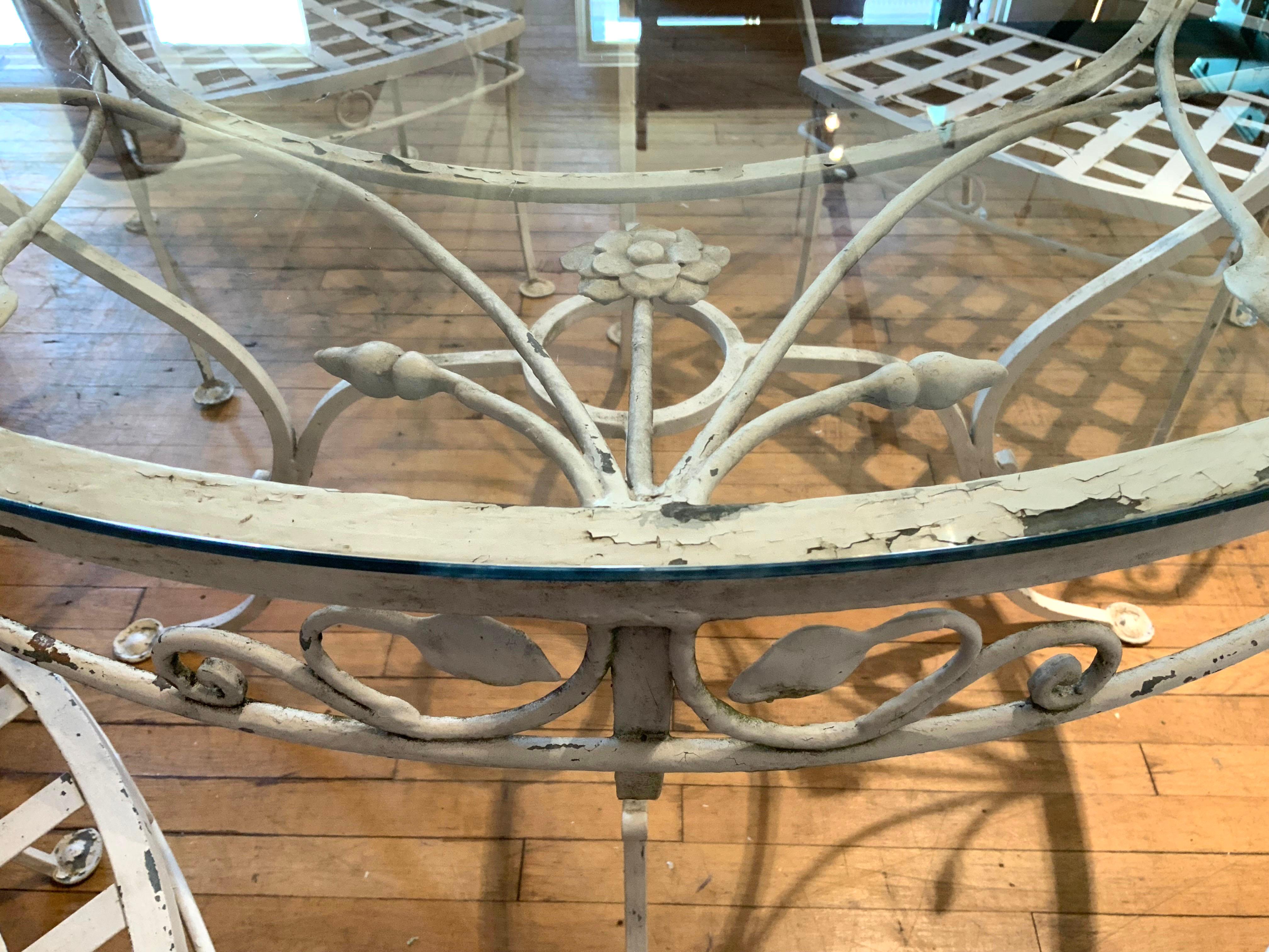 Vintage Wrought Iron Dining Set by Salterini, c. 1950 For Sale 3
