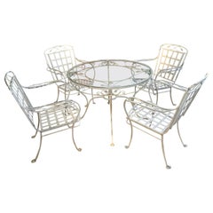 Vintage Wrought Iron Dining Set by Salterini, c. 1950