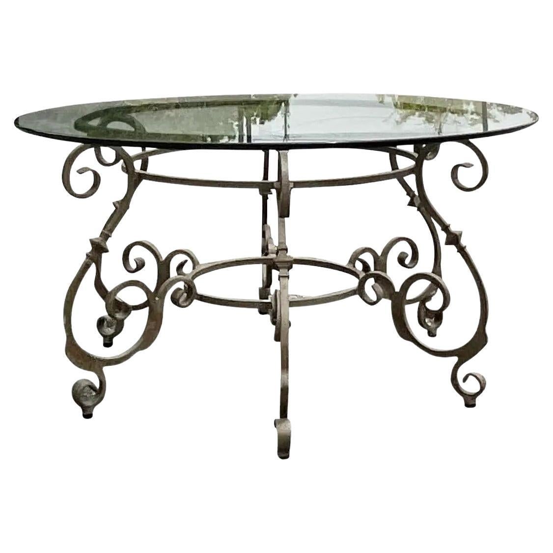 Vintage Wrought Iron Dining Table