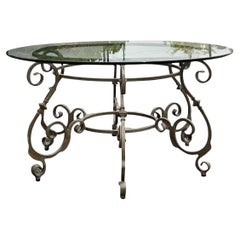 Vintage Wrought Iron Dining Table