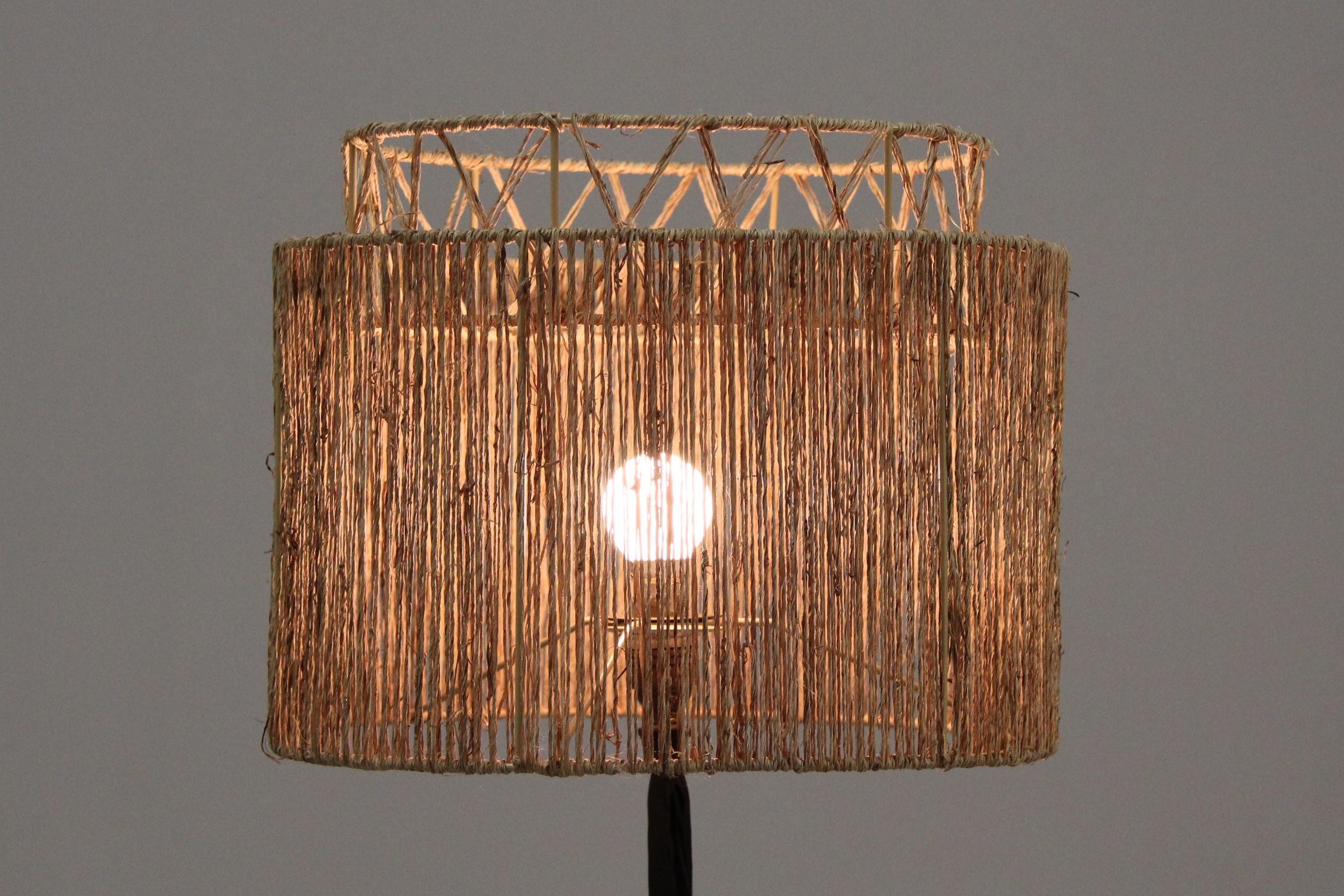 Mid-Century moderno Lampada da terra d'epoca in ferro battuto con airone, firmata e datata 1971 in vendita